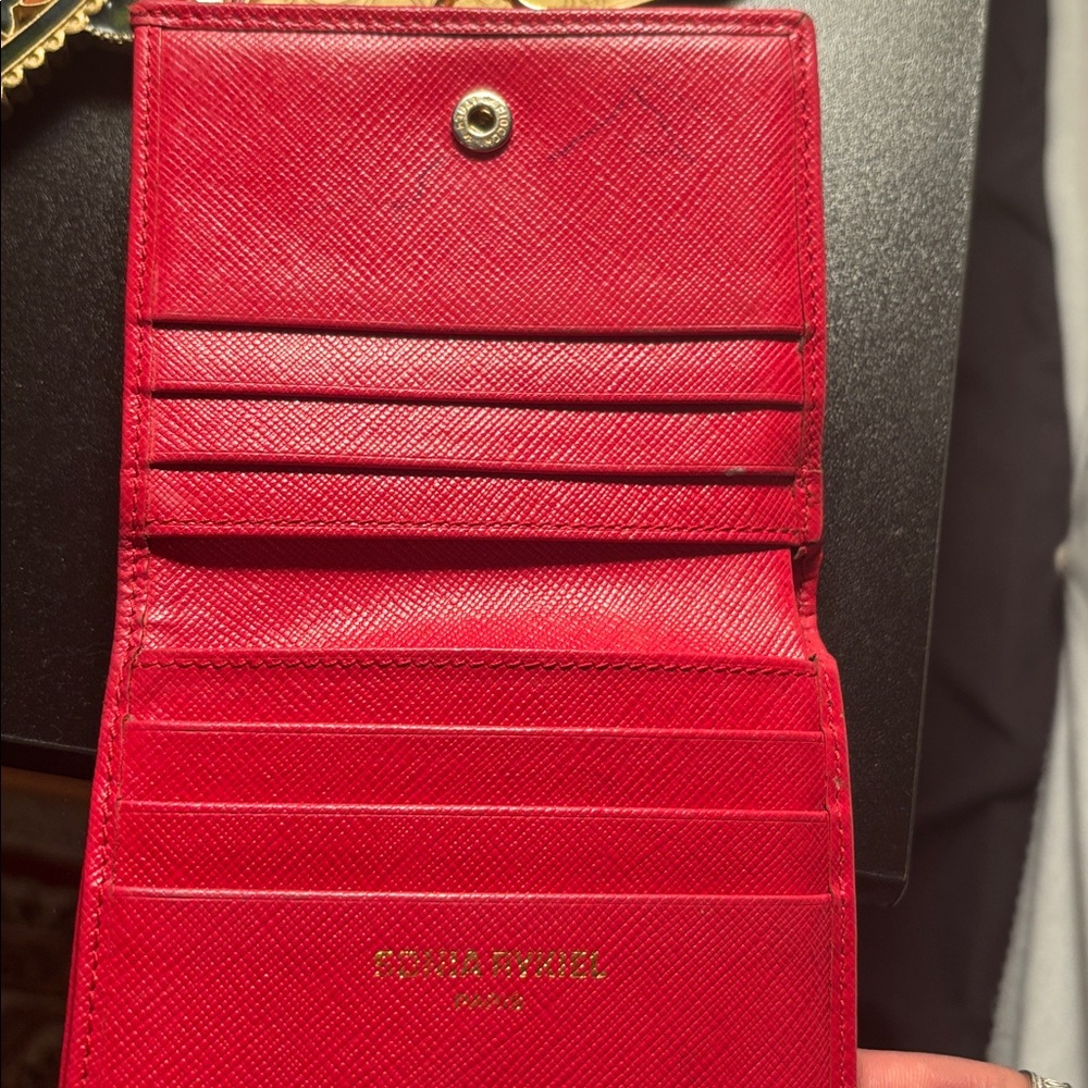 Sonia Rykiel Scarlet Card Holder used quiet luxury classic - Picture 4 of 12